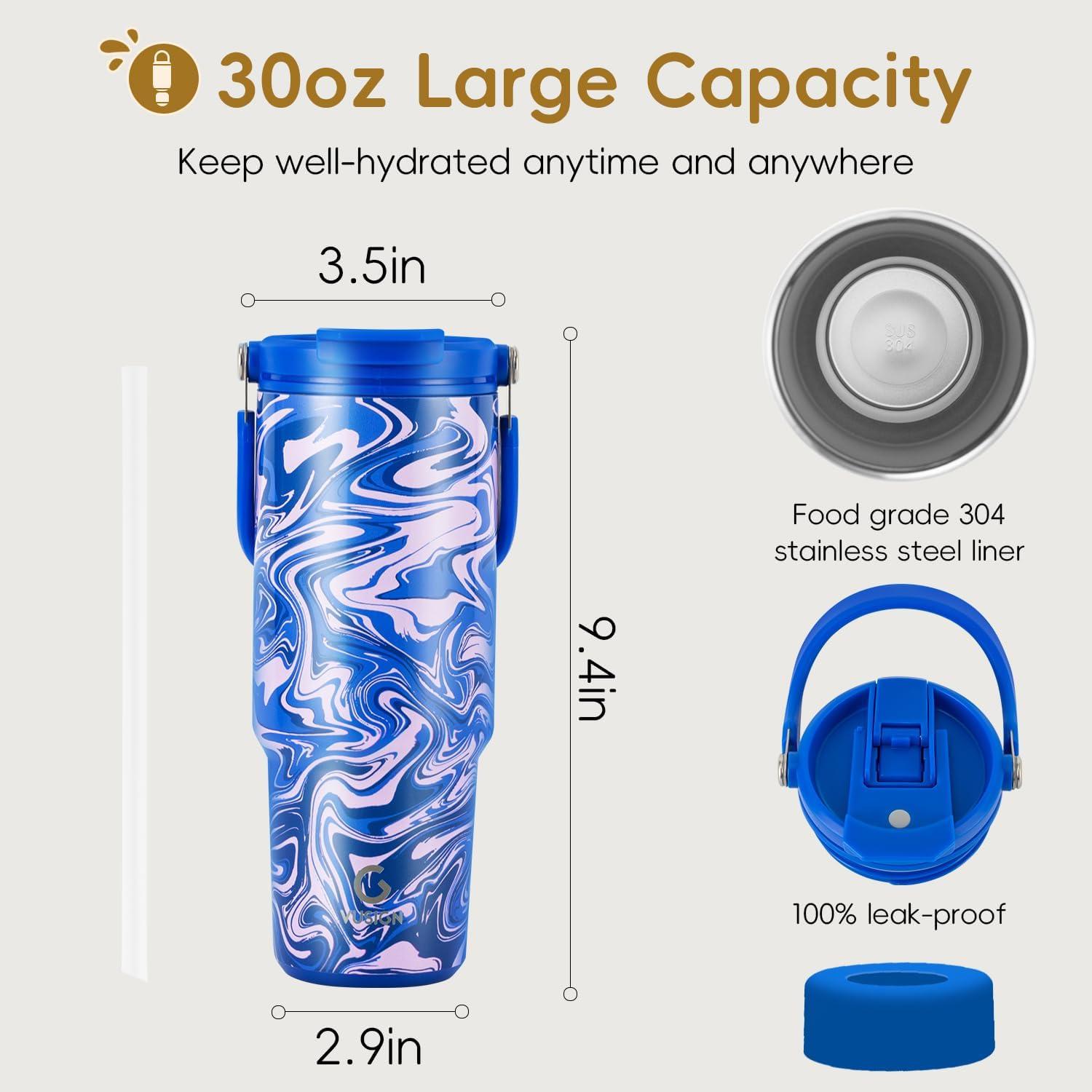 Vaso Térmico VUSIGN 30 oz Acero Inoxidable Aislado 887 ml