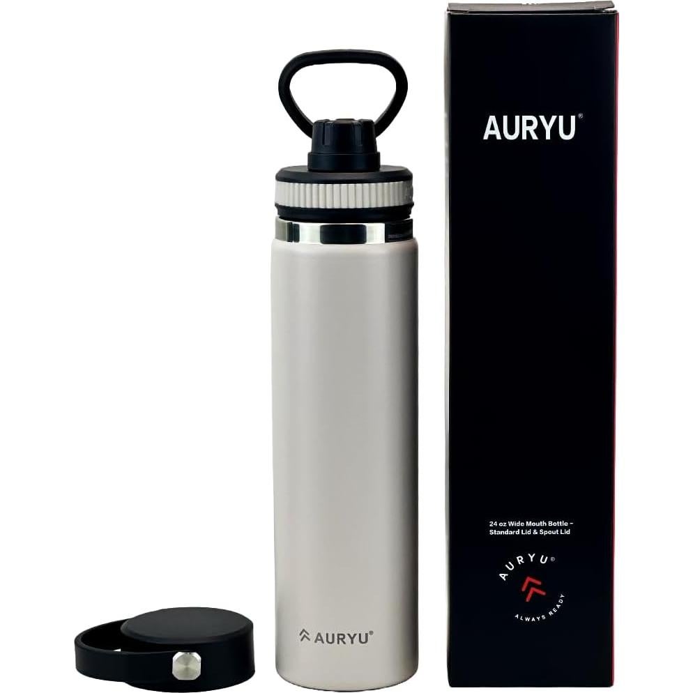 Botella de Agua Aislada Auryu 710ml Acero Inoxidable Boca Ancha