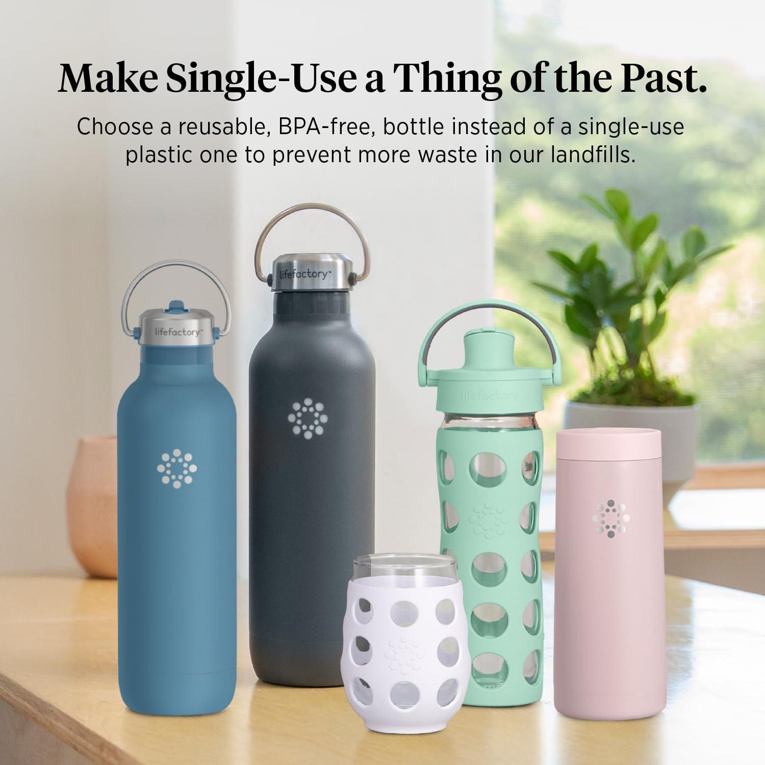 Botella Deportiva Lifefactory 0.95L Acero Inoxidable Aislada