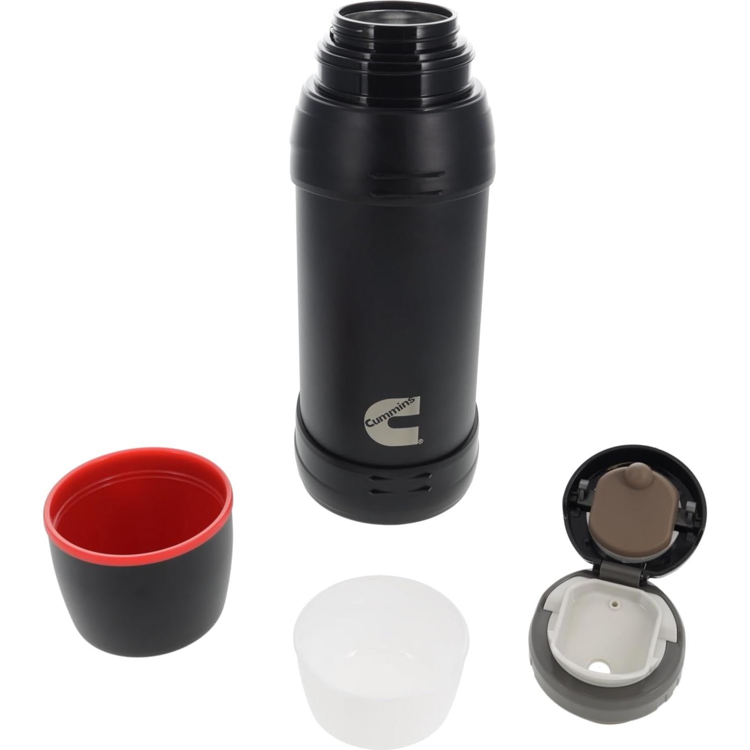 Botella de Agua Aislada Cummins 2 Litros Acero Inoxidable Negra