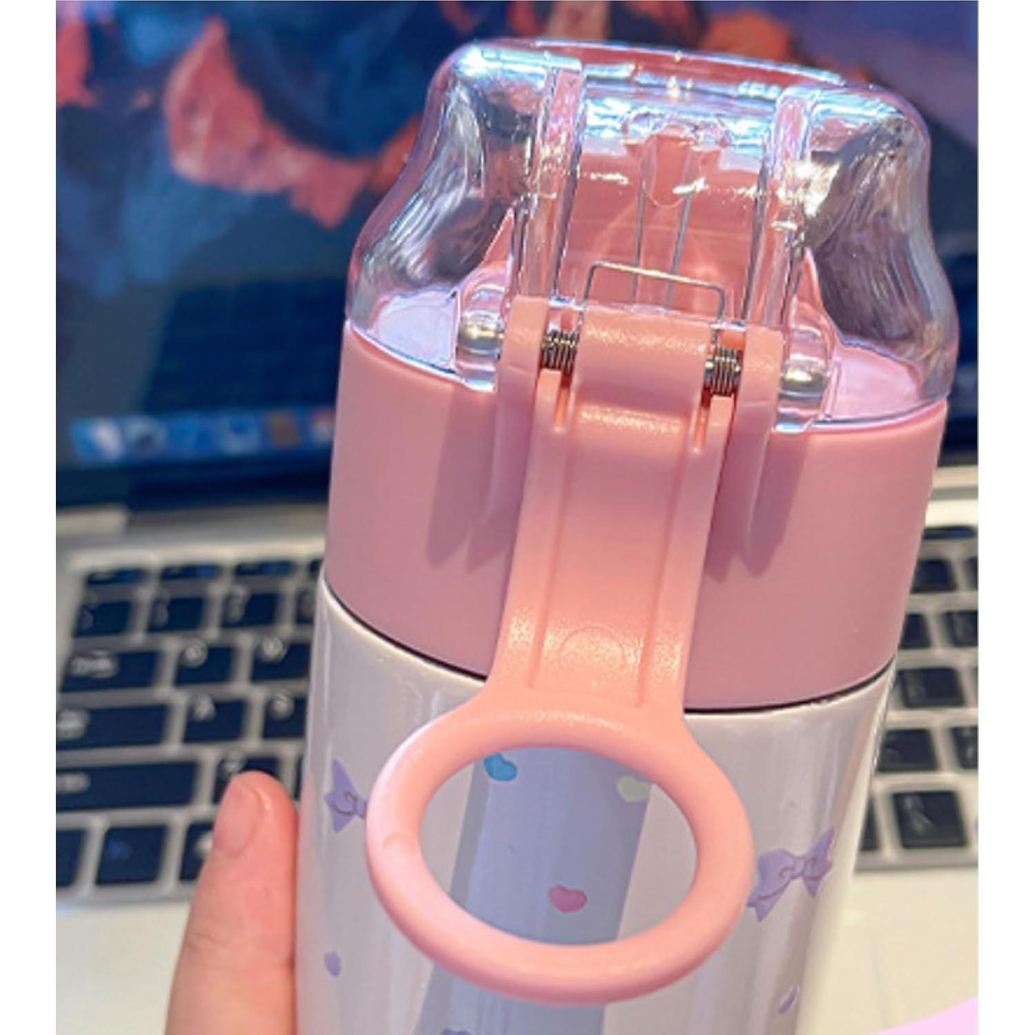 Botella de Agua Aislada Many Rainbows 480ml Acero Inoxidable Rosa