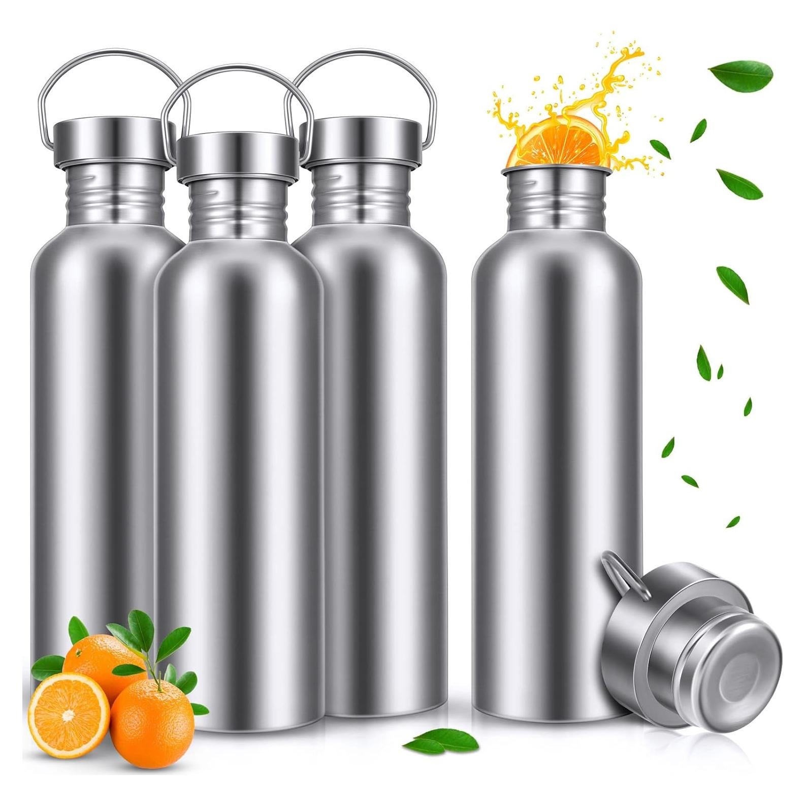 Juego de 4 Botellas de Agua Acero Inoxidable CHENGU 1.01L