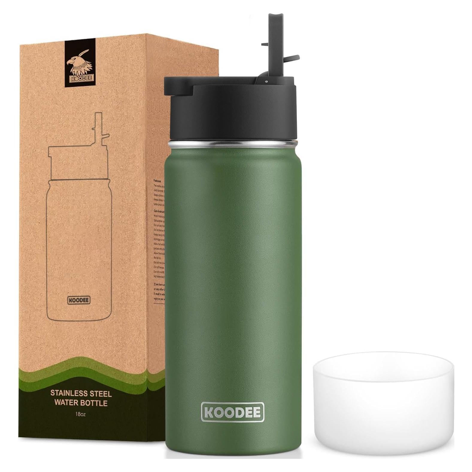 Botella de Agua Aislada Koodee 532 ml Acero Inoxidable Verde