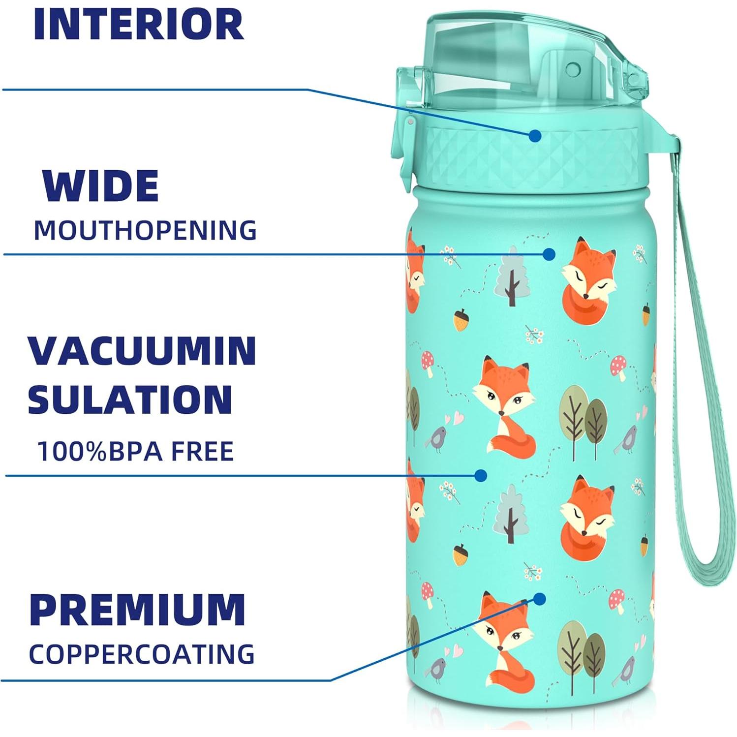 Botella de Agua Aislada para Niños GOPPUS 414ml Verde