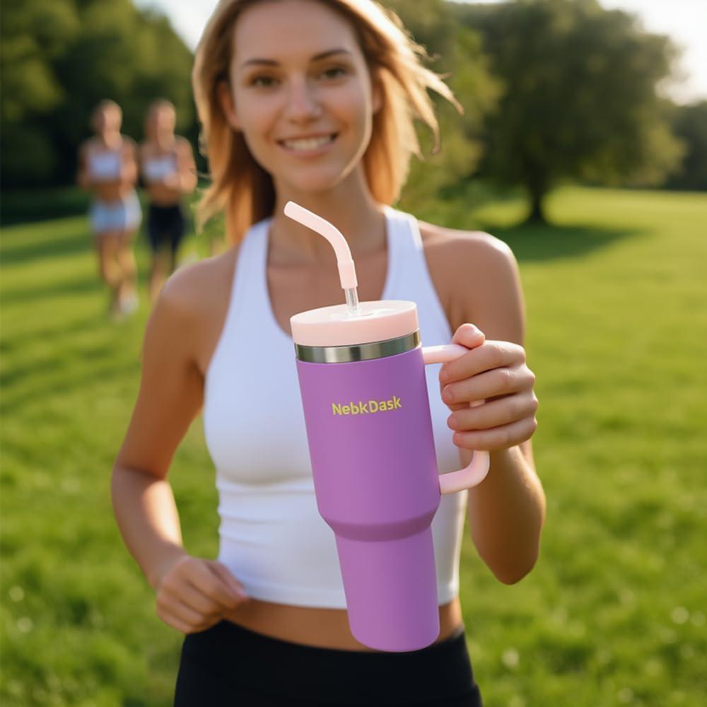 Taza de viaje 1.13L NebkDask acero inoxidable negra