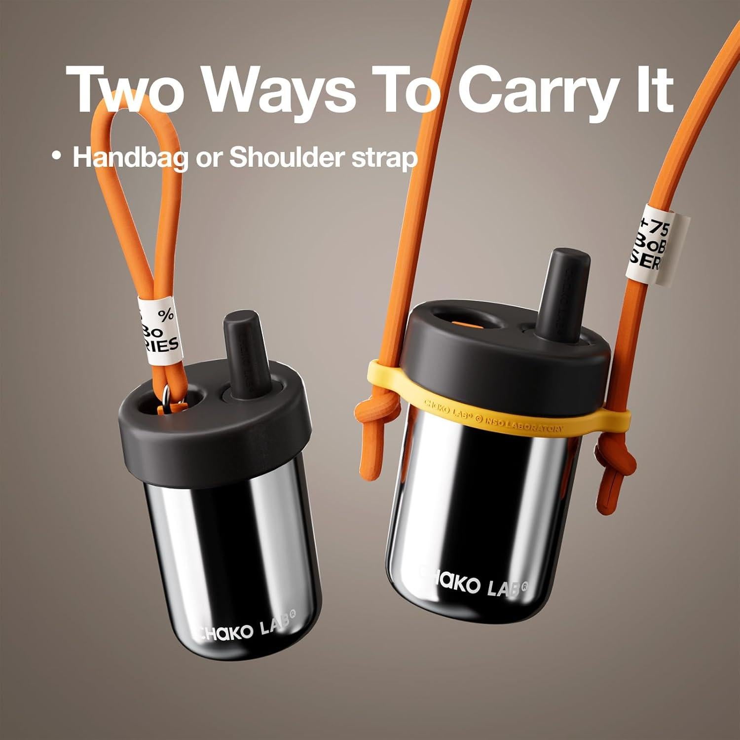 Botella de Agua CHAKO LAB Kids 473ml Acero Inoxidable Aislado