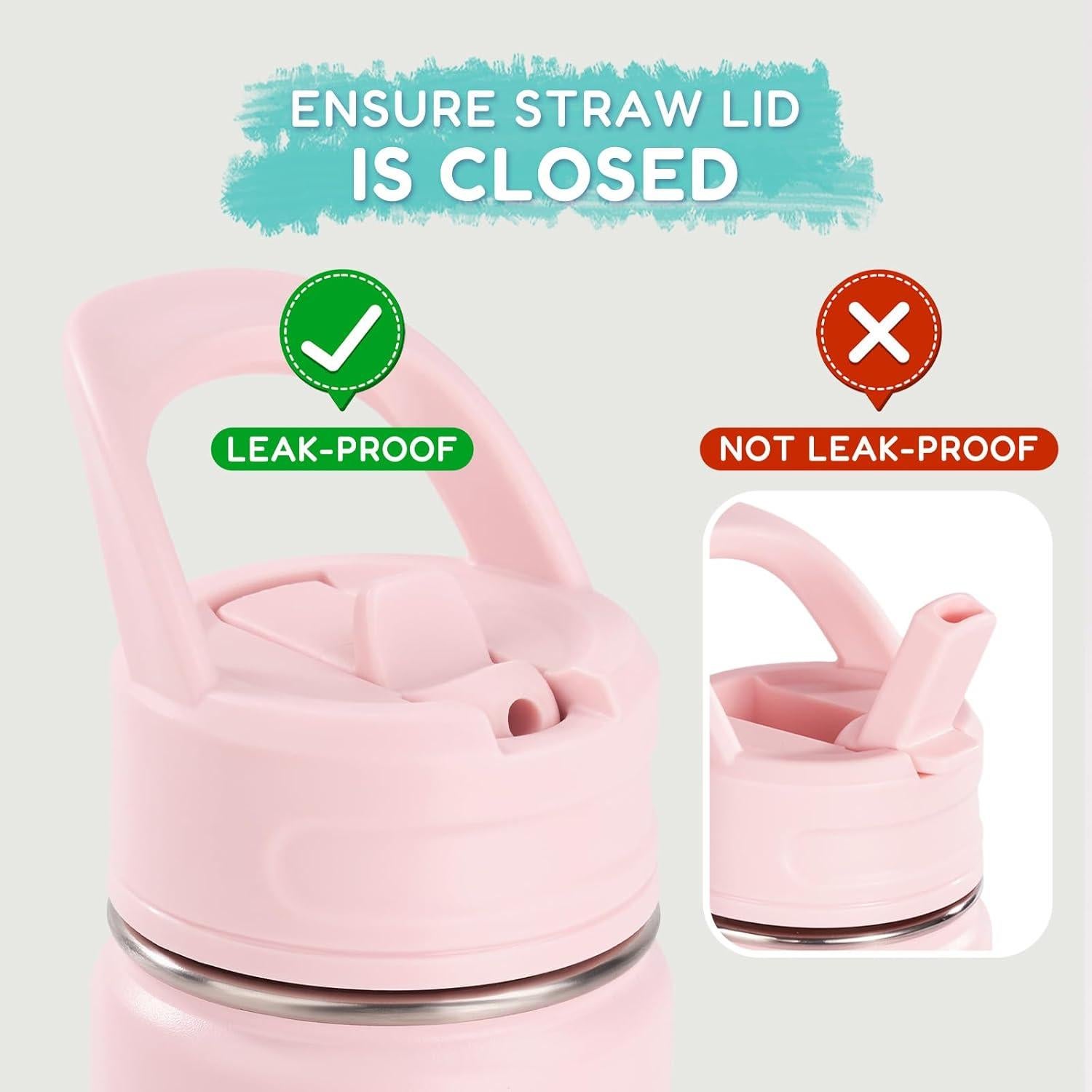 Botella de Agua Aislada Fijinhom 0.35L Niños Chicle