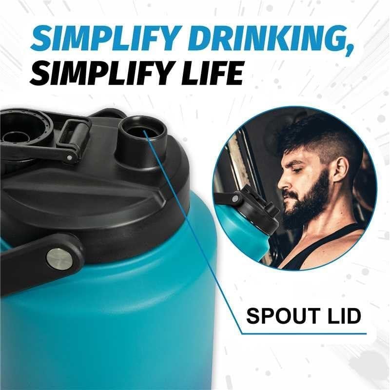 Botella de Agua Aislada NATURE PIONEOR 128 oz Azul Malachite