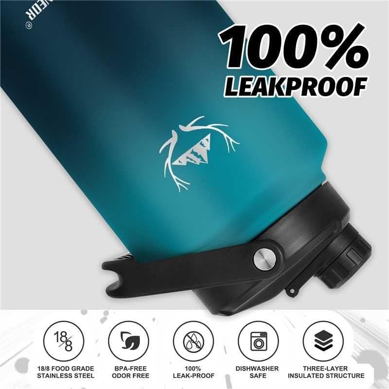 Botella de Agua Aislada NATURE PIONEOR 128 oz Azul Malachite