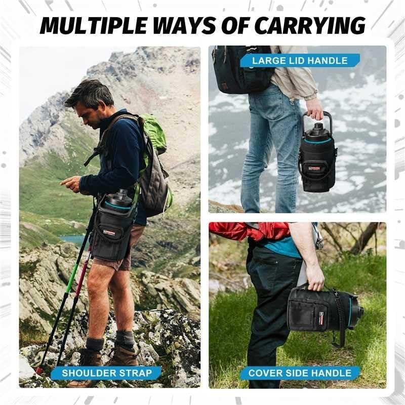 Botella de Agua Aislada NATURE PIONEOR 128 oz Azul Malachite