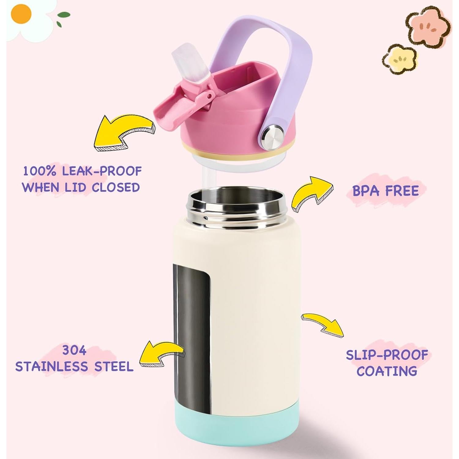 Botella de Agua Aislada Kerilyn 0.35L Set de 2 Niños