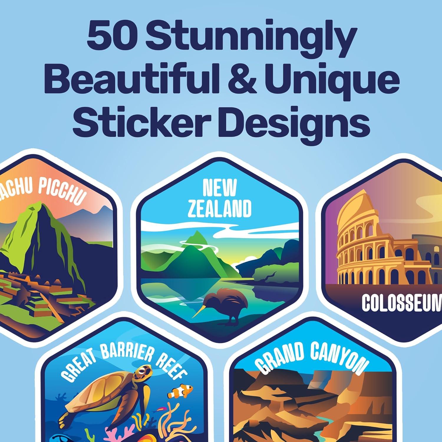 Botella de Agua Let's Wander 0.95L Acero Inoxidable con Calcomanías