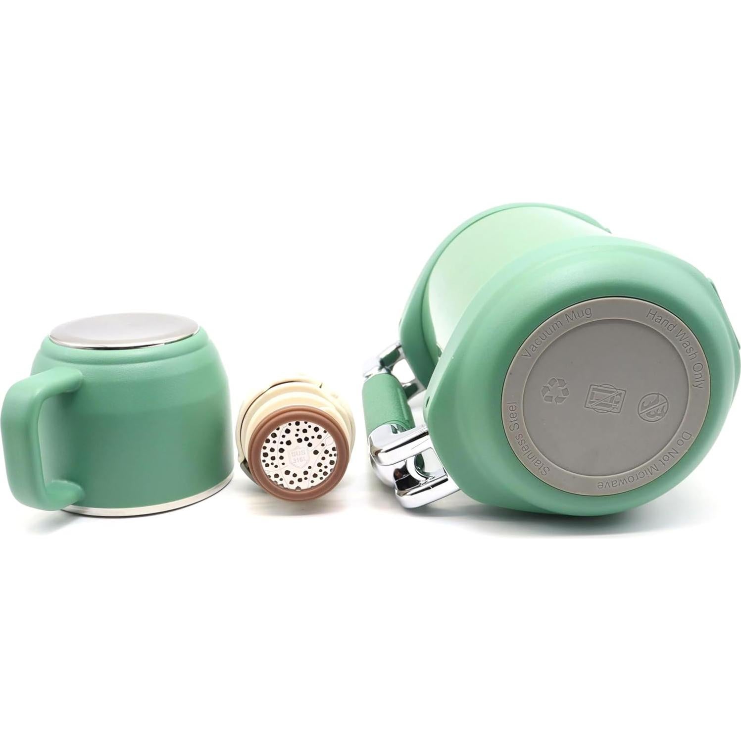 Botella Aislada DEDEYA 1.8L Acero Inoxidable Verde con Taza