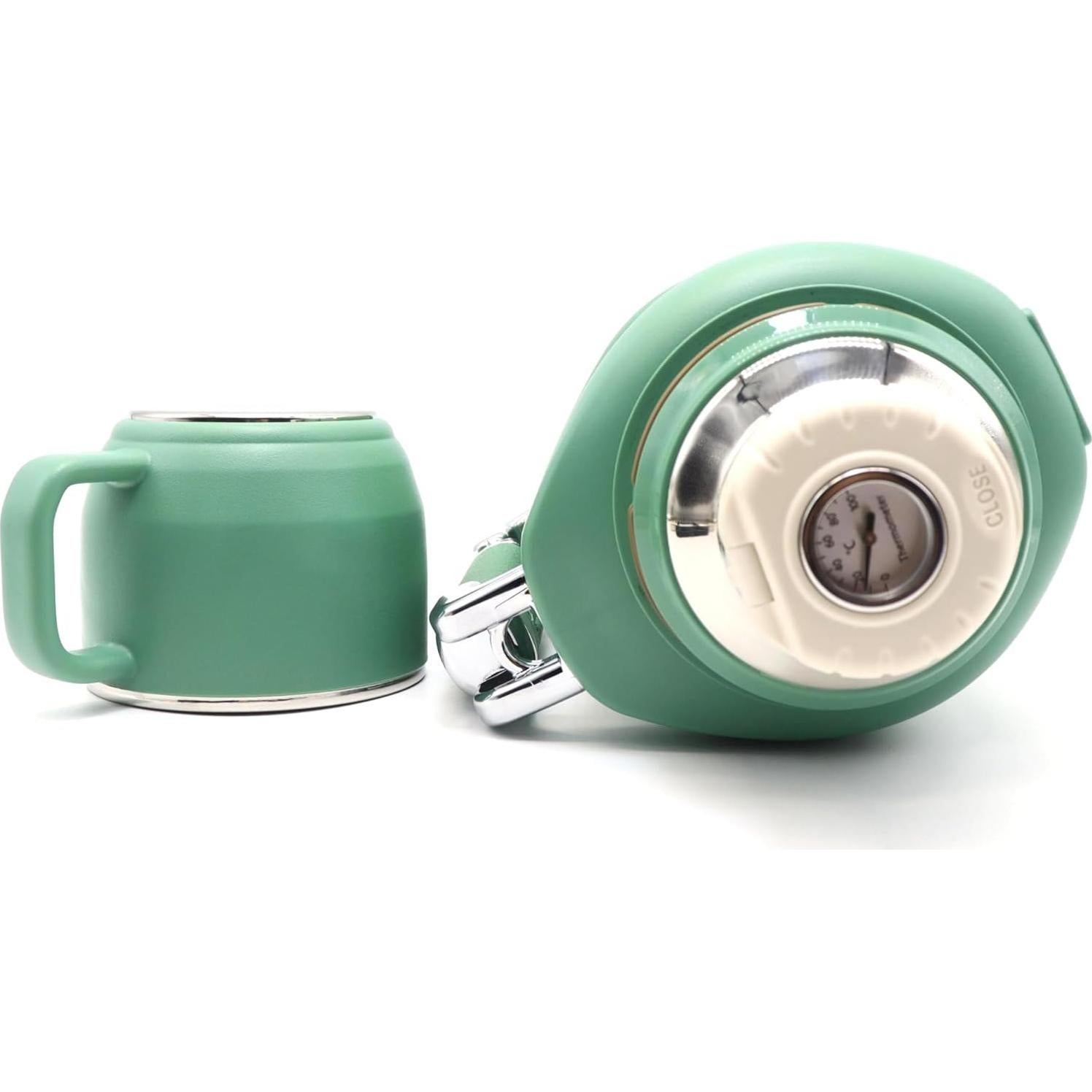 Botella Aislada DEDEYA 1.8L Acero Inoxidable Verde con Taza