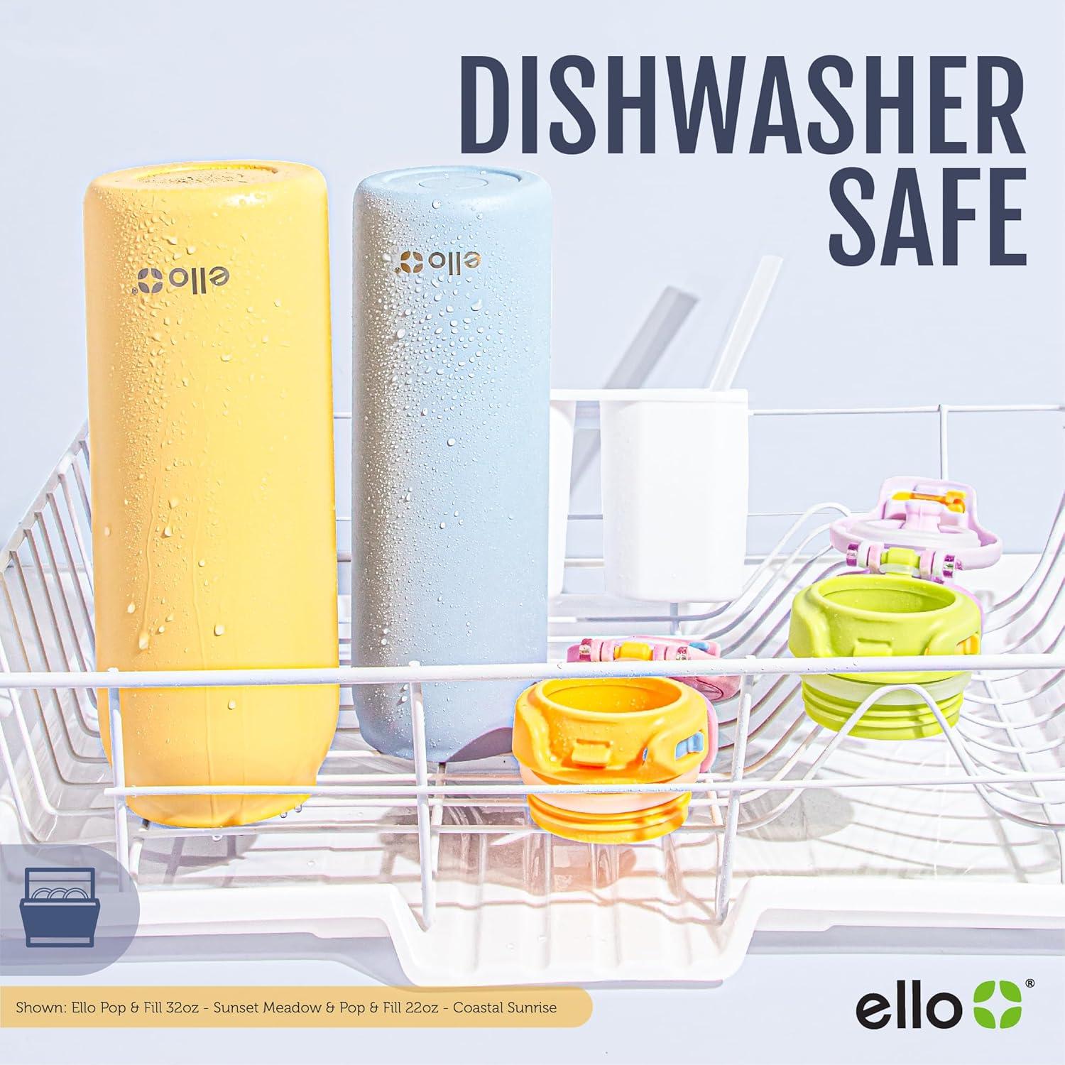 Botella de Agua Ello Pop & Fill 32oz Acero Inoxidable Aislada