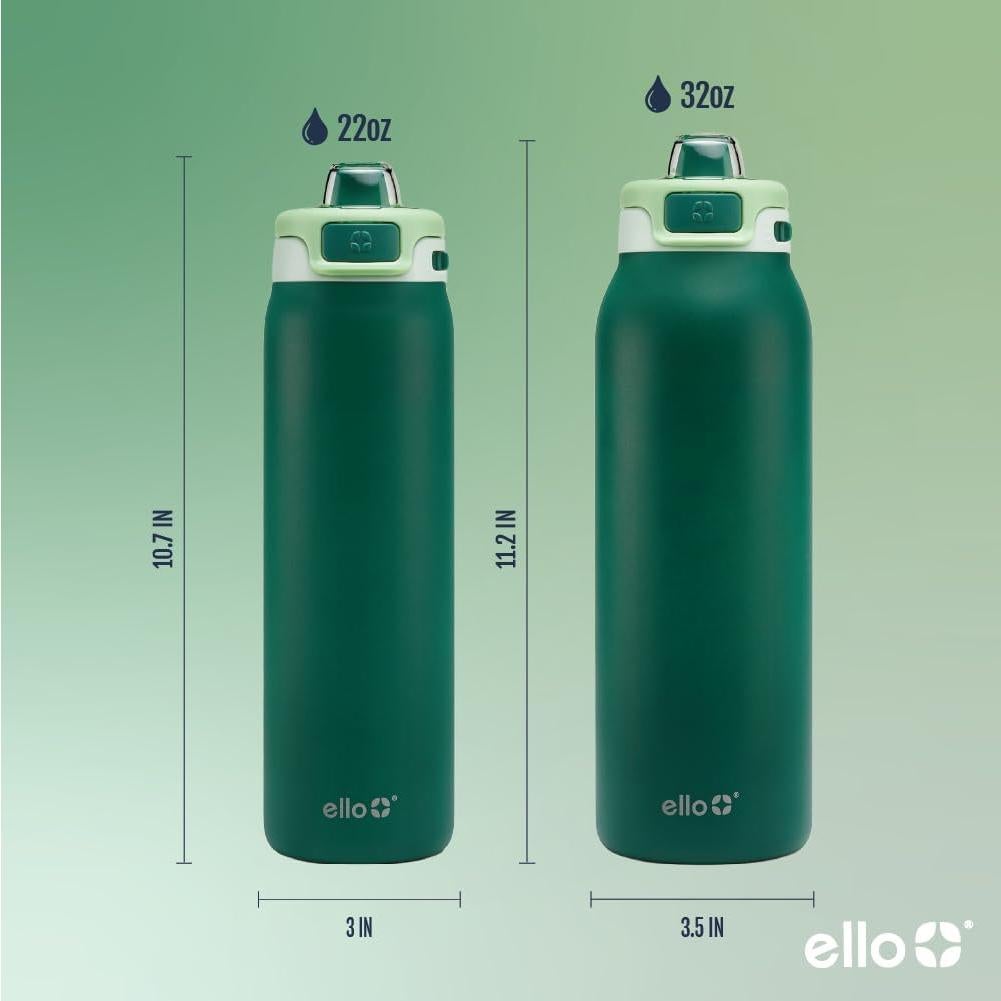 Botella de Agua Ello Pop & Fill 32oz Acero Inoxidable Aislada