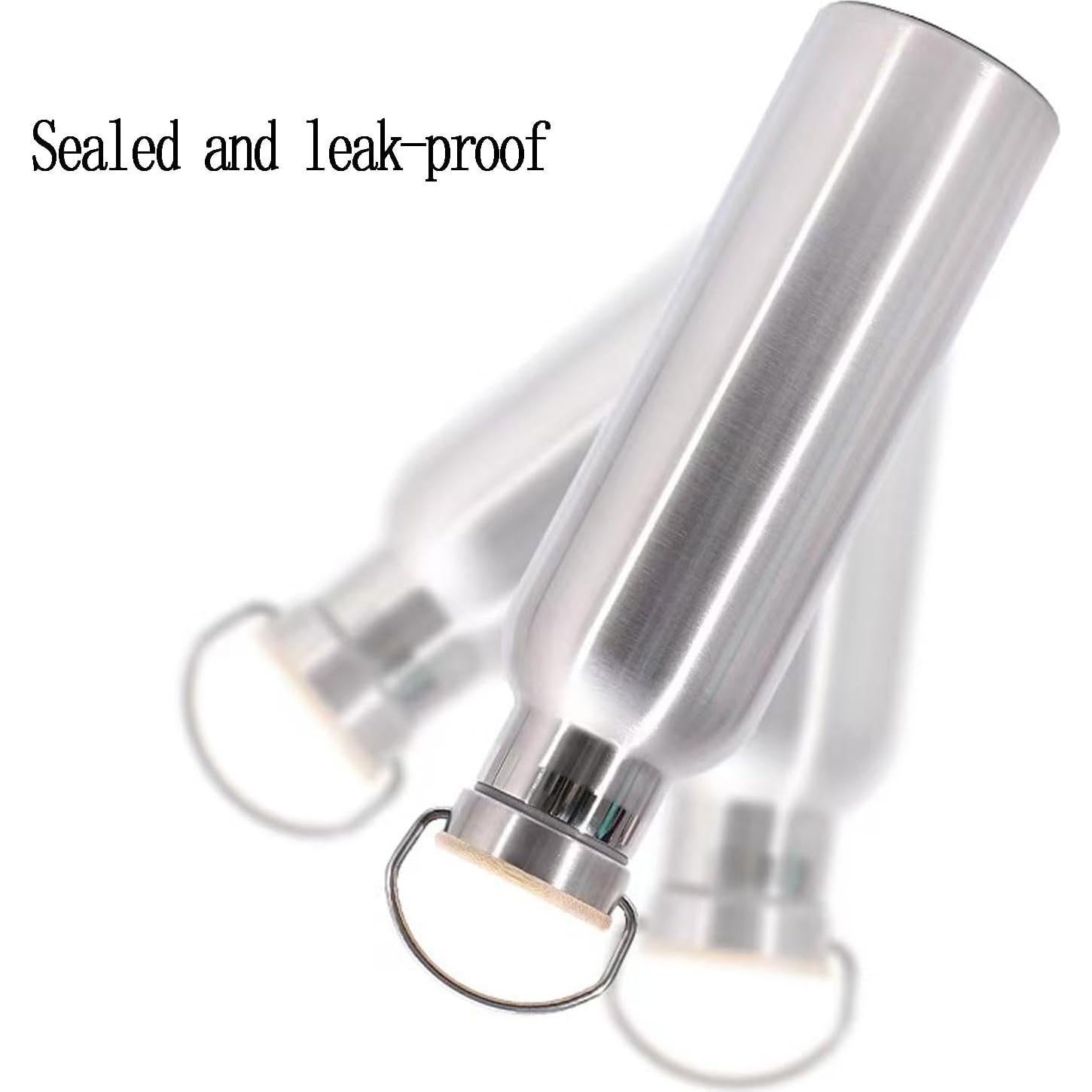 Botella de Agua Aislada FYJHLQZZ 500ml Acero Inoxidable Plateado