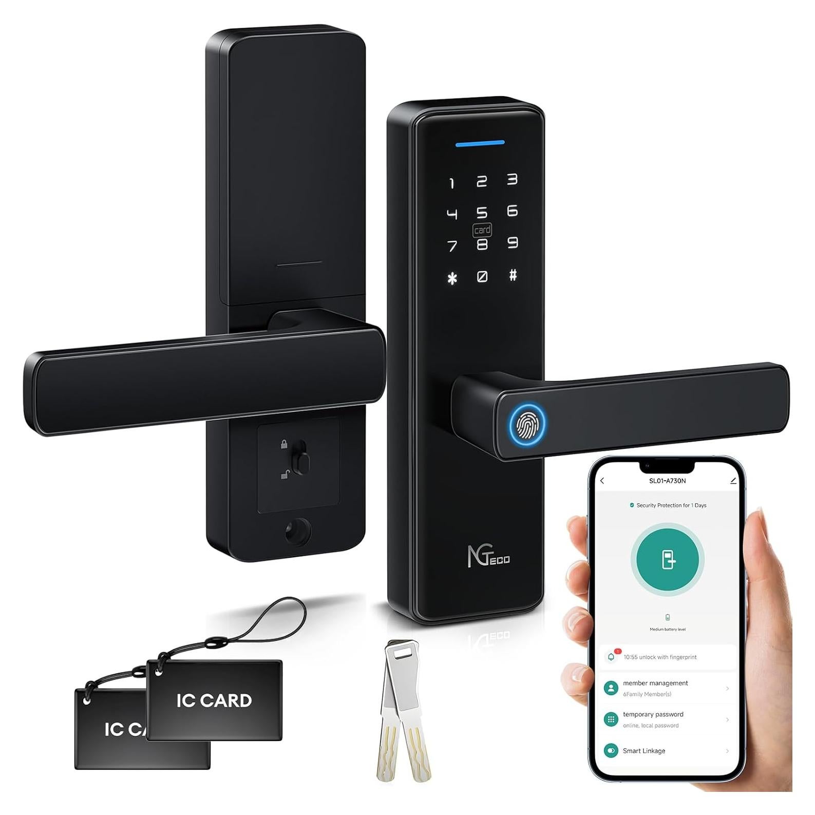 Cerradura Inteligente NGTeco SL01-A730N con Huella Dactilar