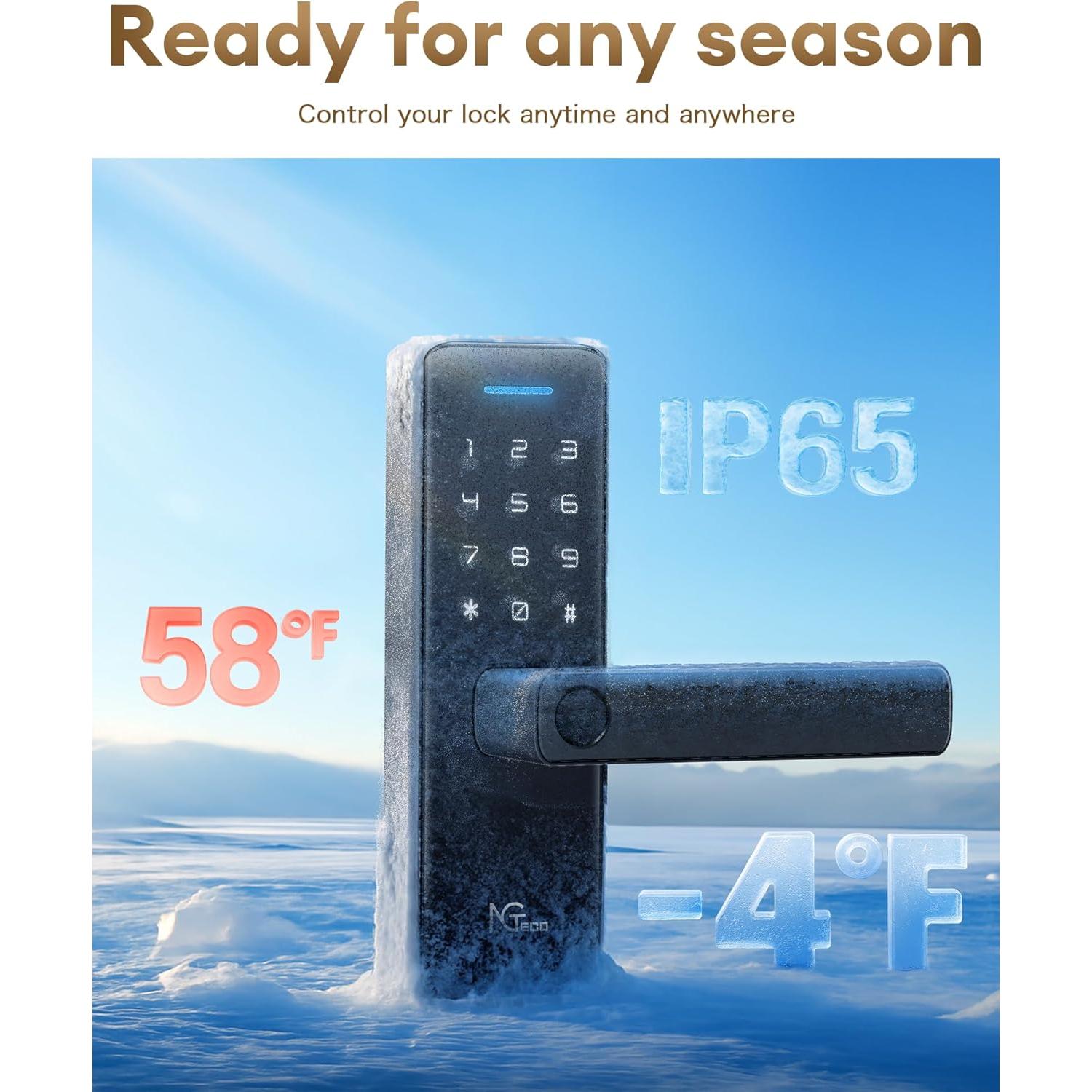 Cerradura Inteligente NGTeco SL01-A730N con Huella Dactilar