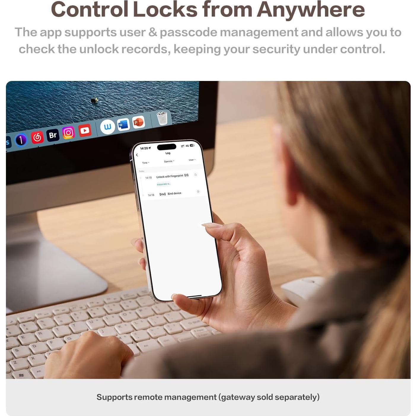 Cerradura Inteligente KEYLYNX D200 con Huella Dactilar y App
