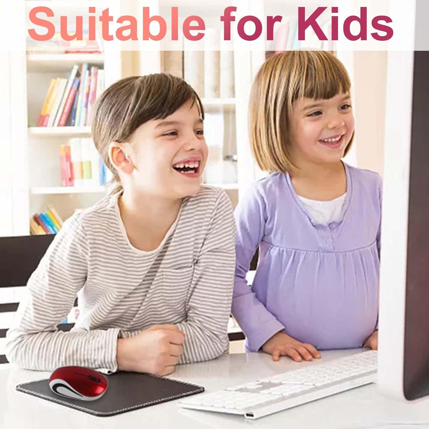 Mini Ratón Inalámbrico Genérico Rojo 1000 DPI Portátil