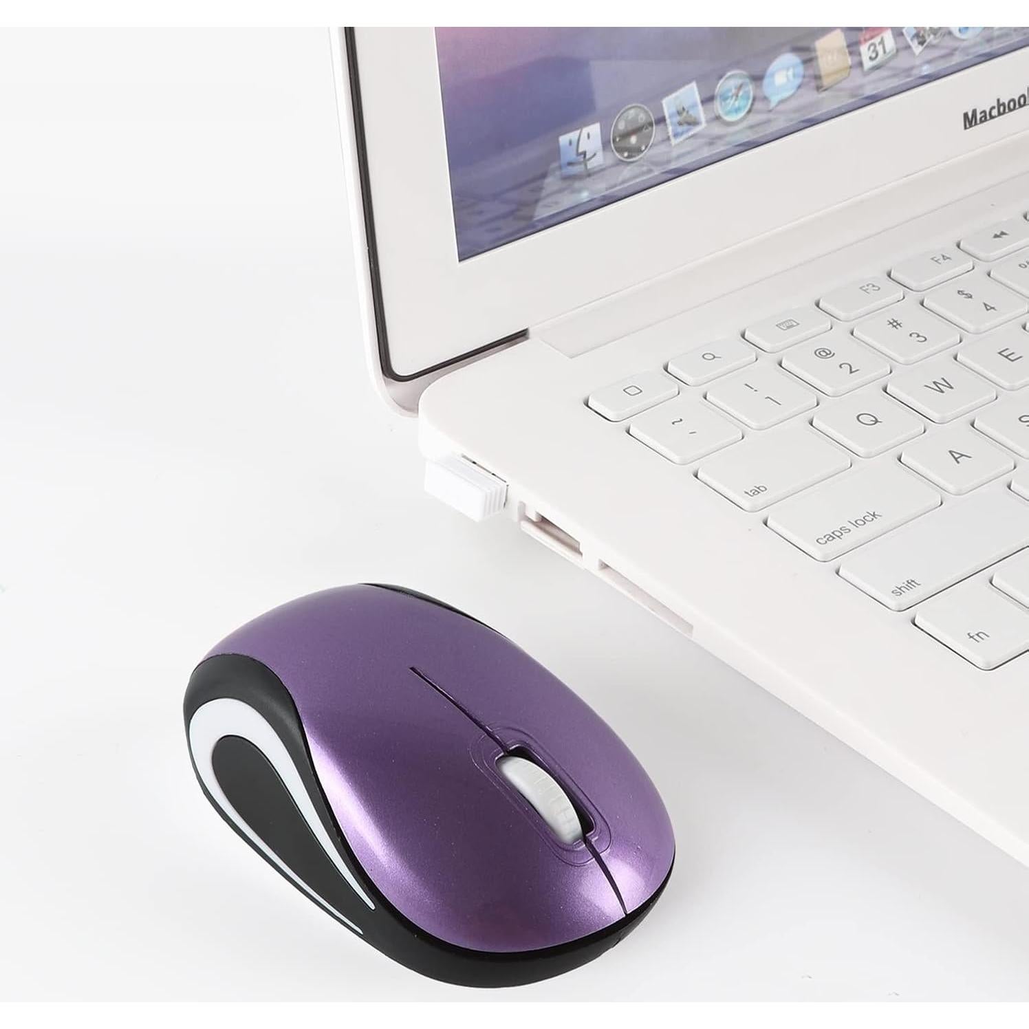 Ratón Inalámbrico GUGUELEC Mini 1000 DPI Púrpura Compacto