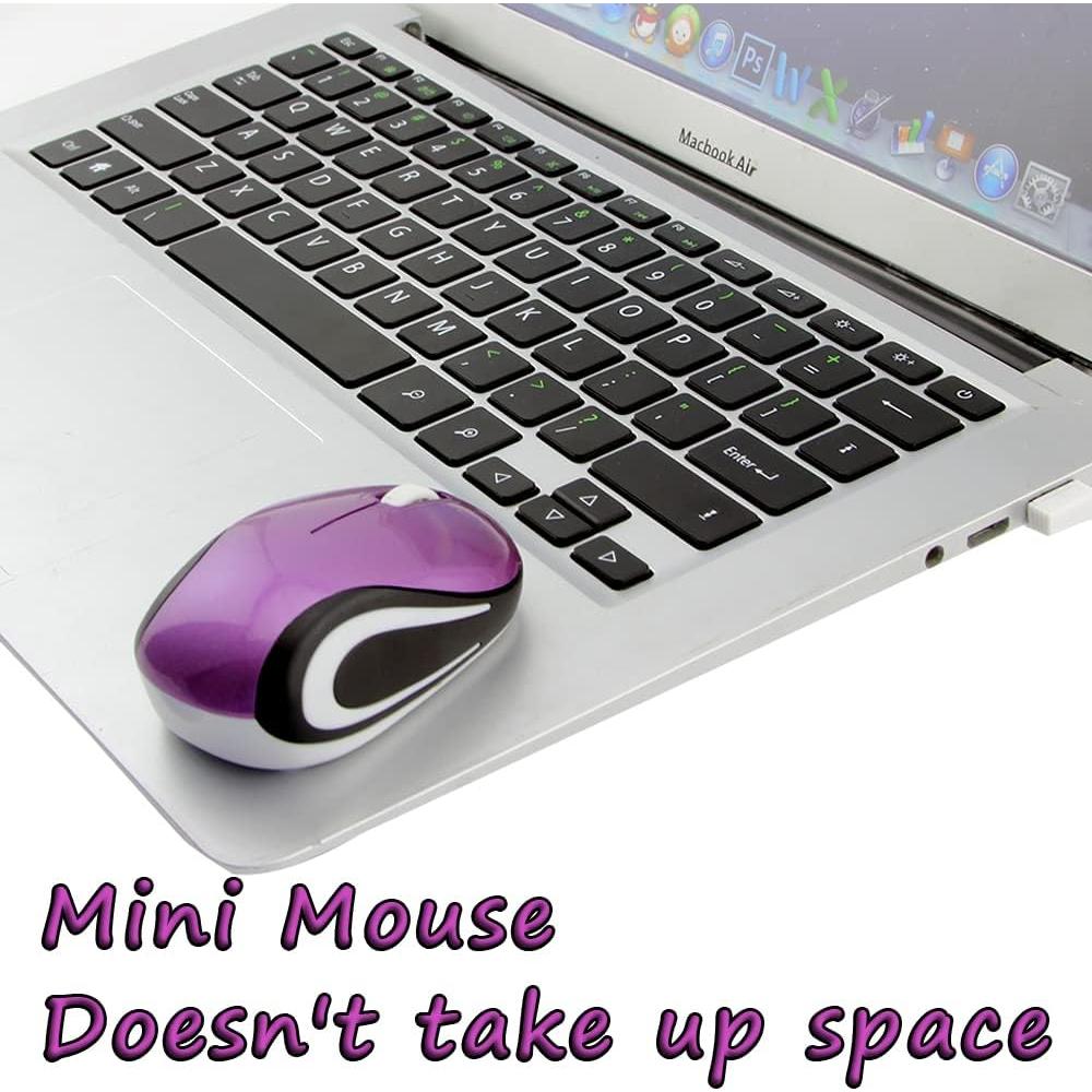 Ratón Inalámbrico GUGUELEC Mini 1000 DPI Púrpura Compacto