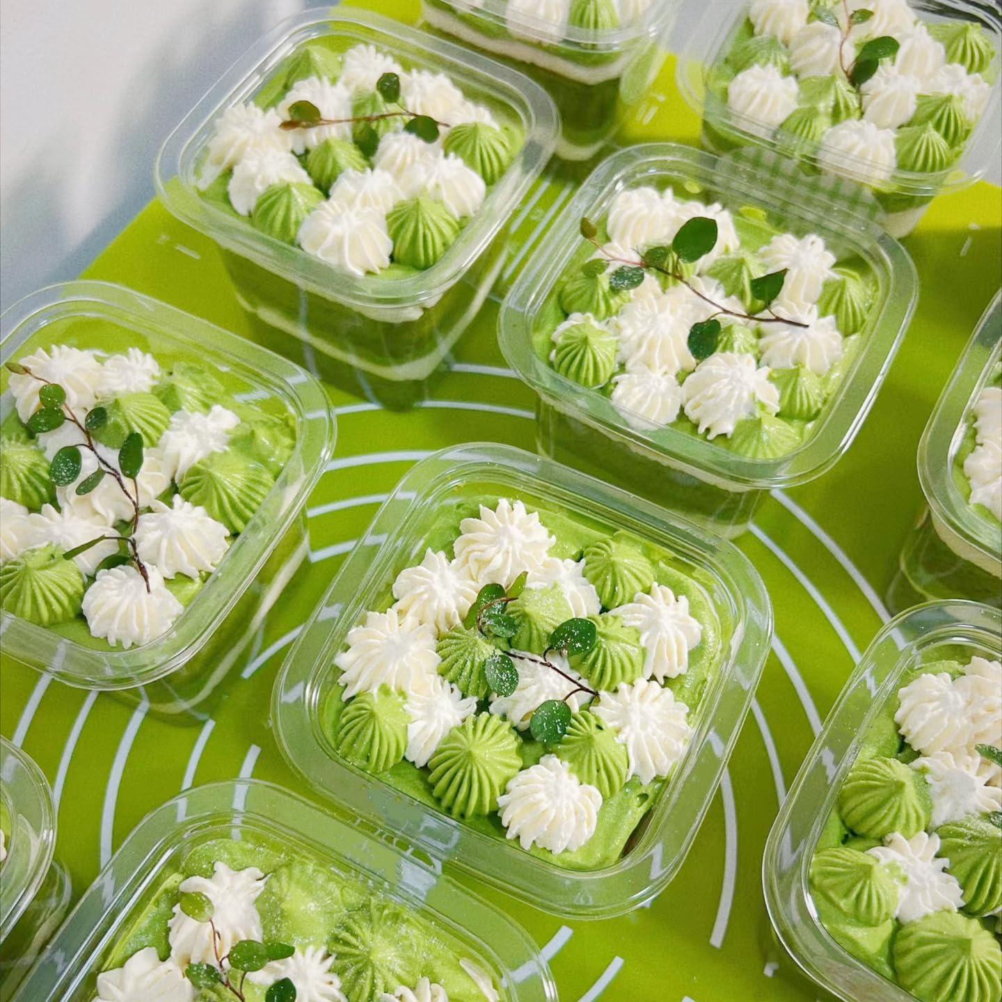 Copas de Postre Reutilizables Wnqou 240ml Cuadradas 50Pcs