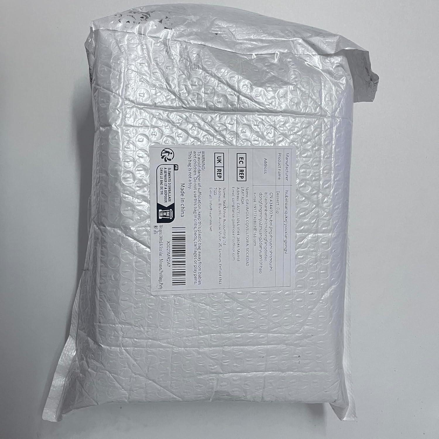 Copas de Postre Reutilizables Wnqou 240ml Cuadradas 50Pcs