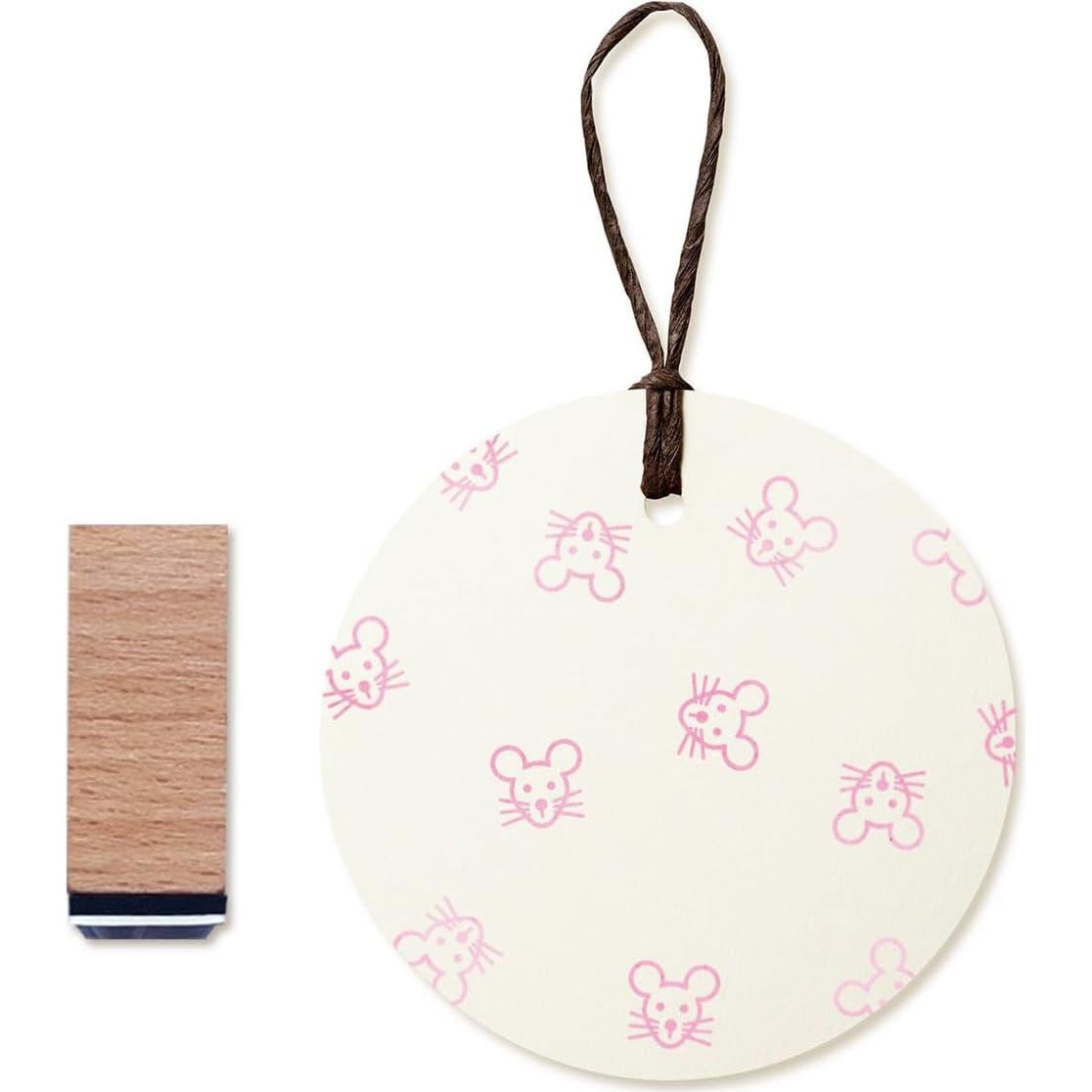 Sello de goma mini cara de ratón GUVSPTI 15 mm para manualidades