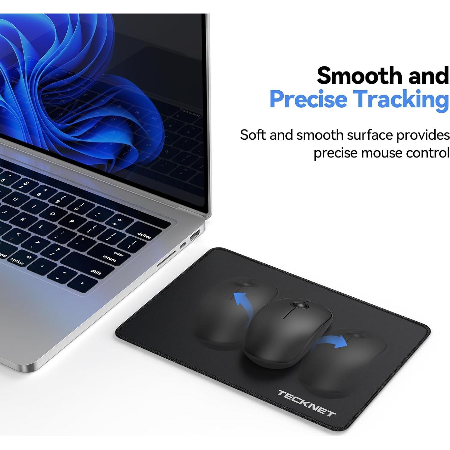 Alfombrilla de Ratón TECKNET 3 Pack Impermeable Antideslizante