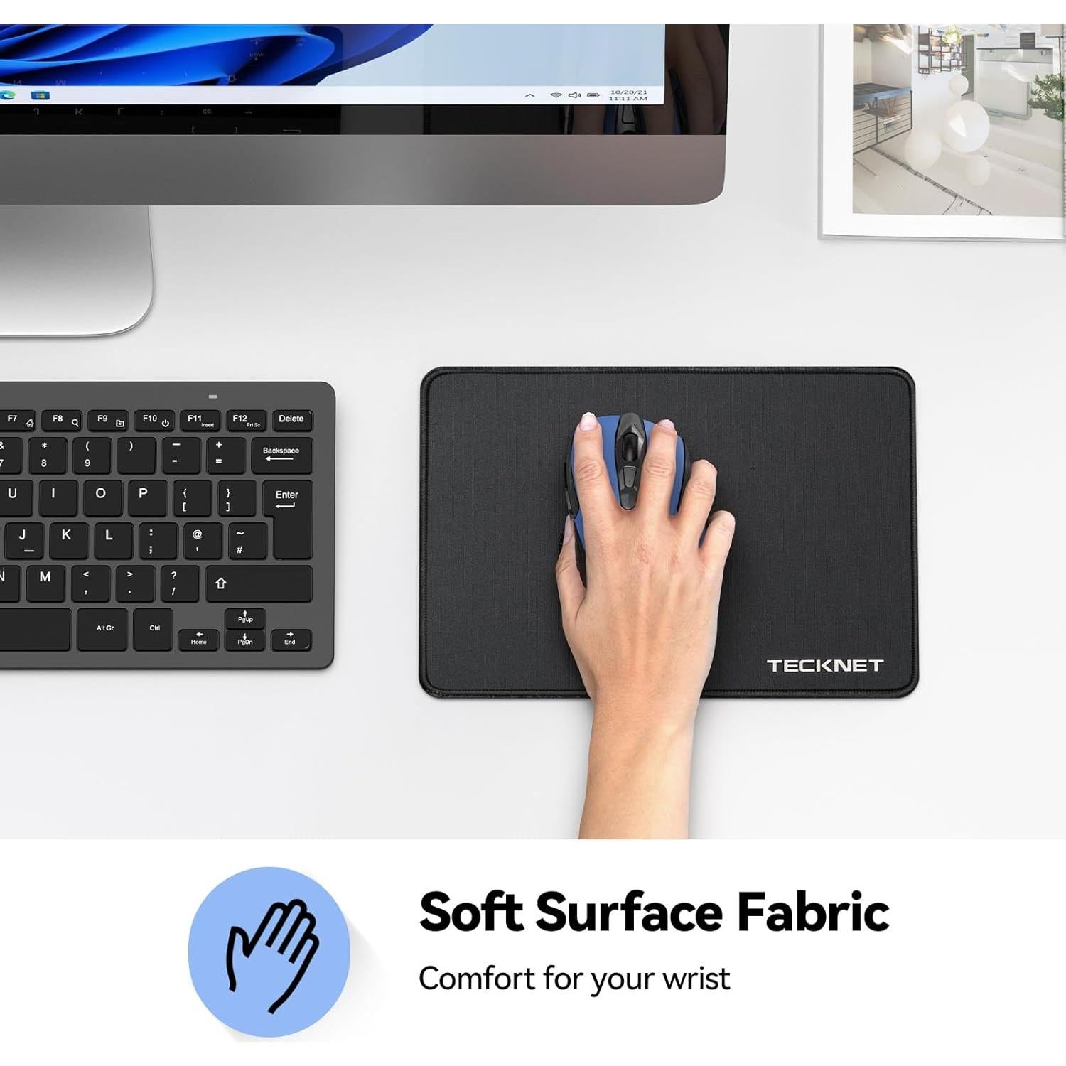 Alfombrilla de Ratón TECKNET 3 Pack Impermeable Antideslizante