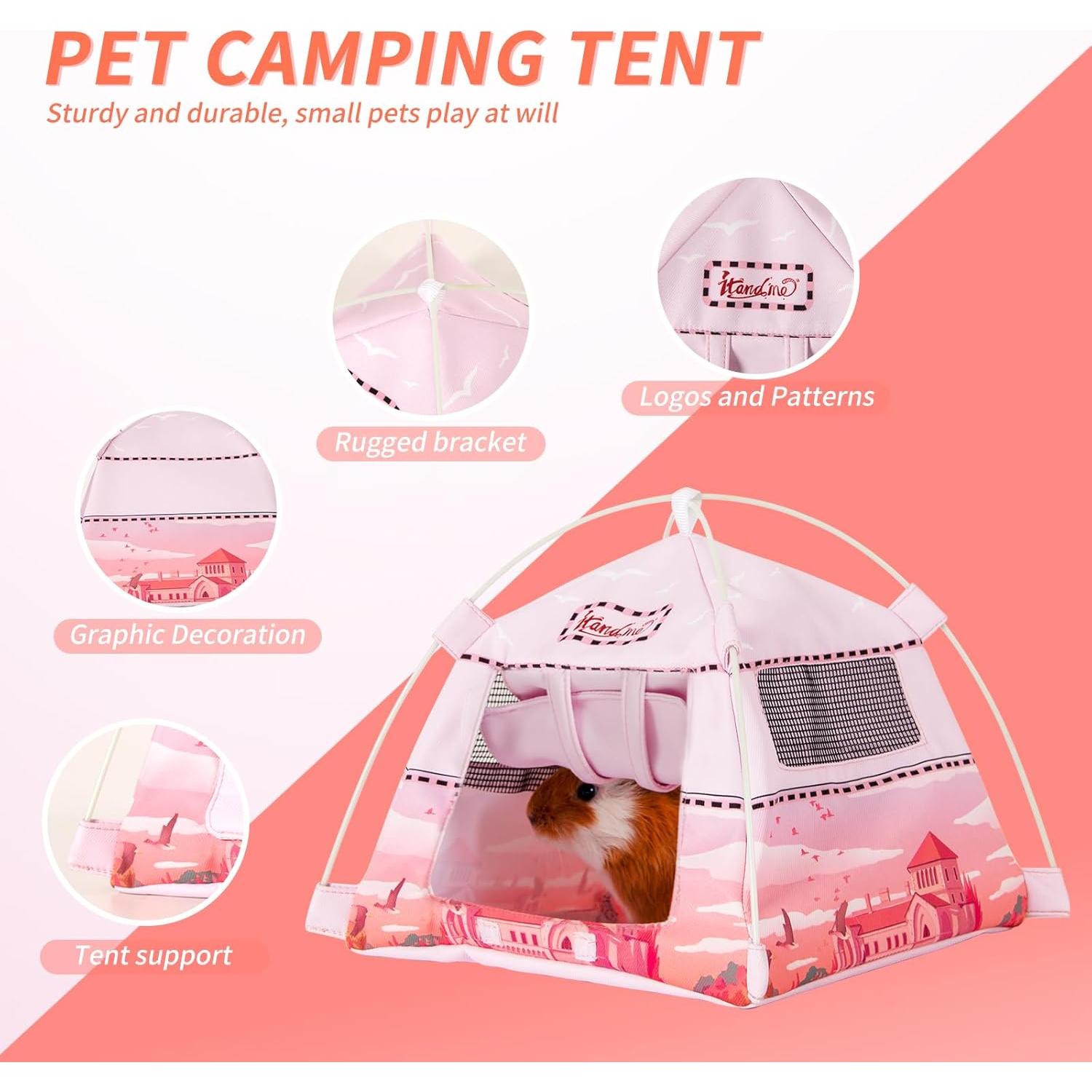 Casa de Camping para Hámster ITANDME Rosa 23x23 cm