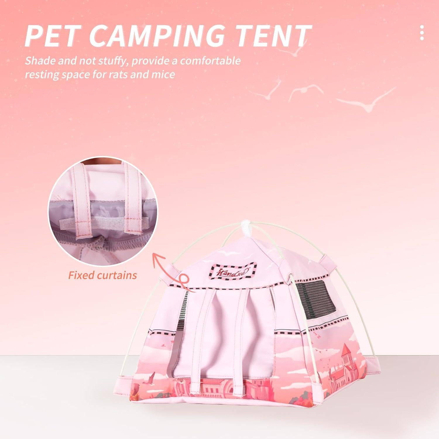 Casa de Camping para Hámster ITANDME Rosa 23x23 cm