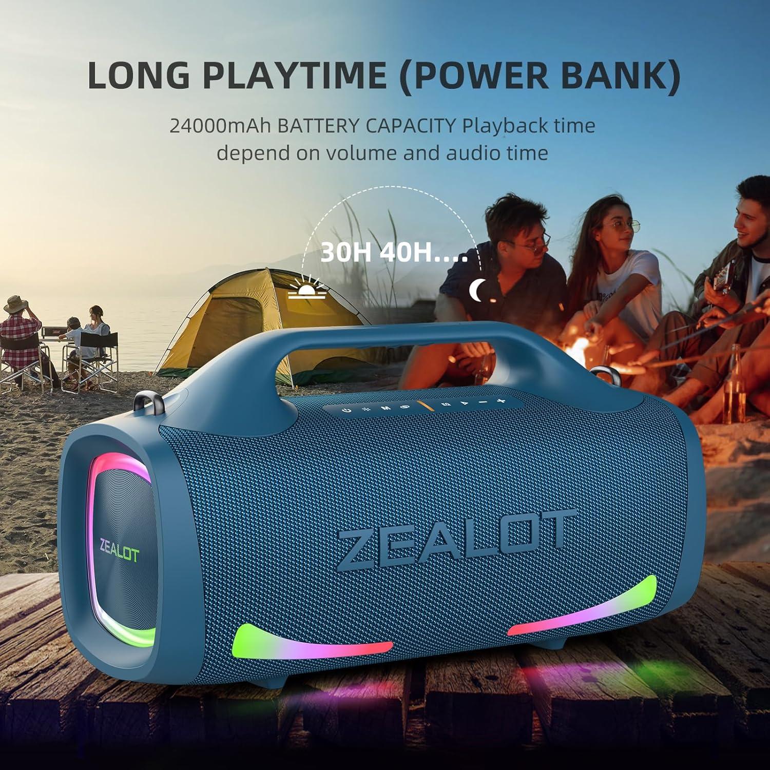 Altavoz Bluetooth ZEALOT S79 100W Impermeable 24000mAh