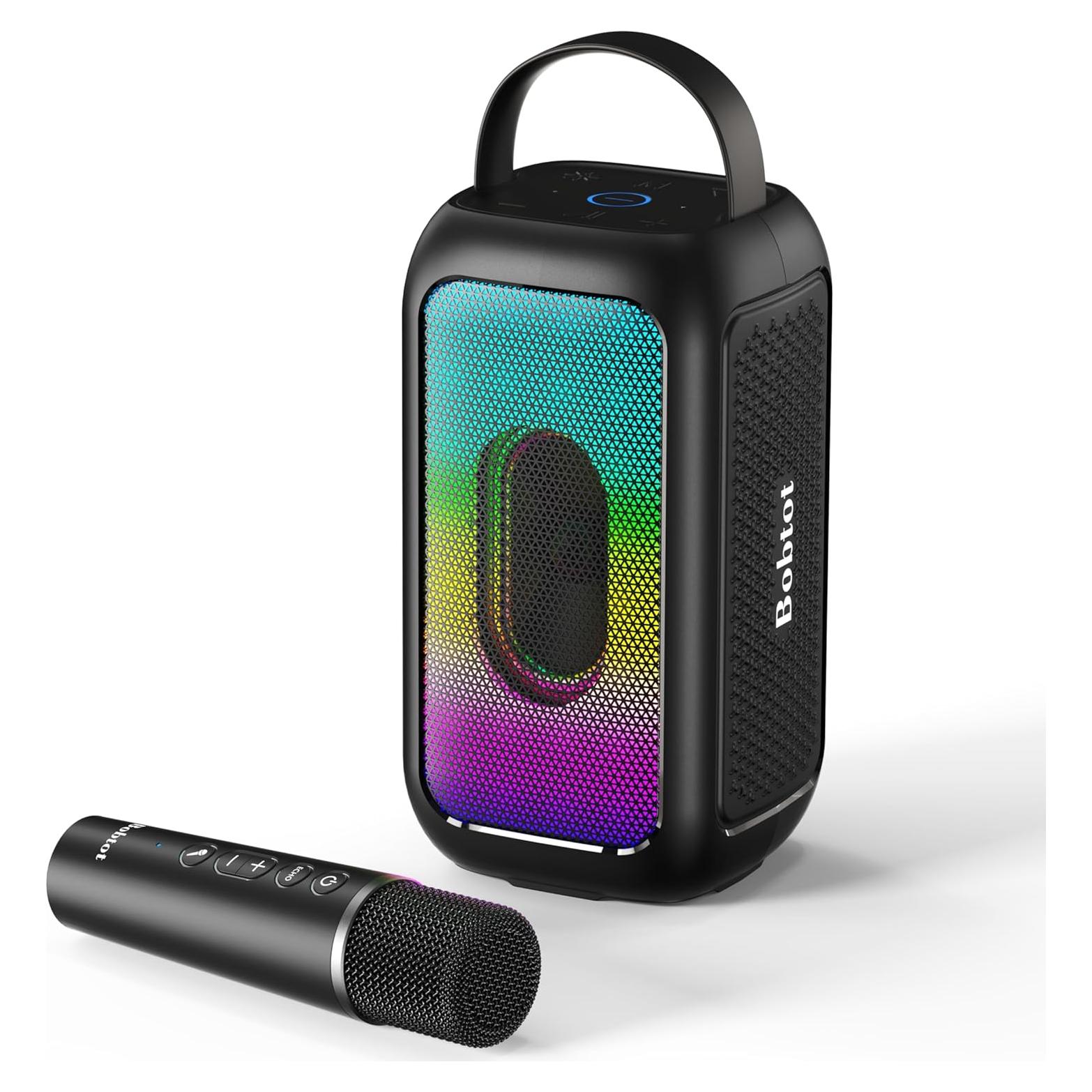 Altavoz Bluetooth Portátil Bobtot 40W con Micrófono Inalámbrico