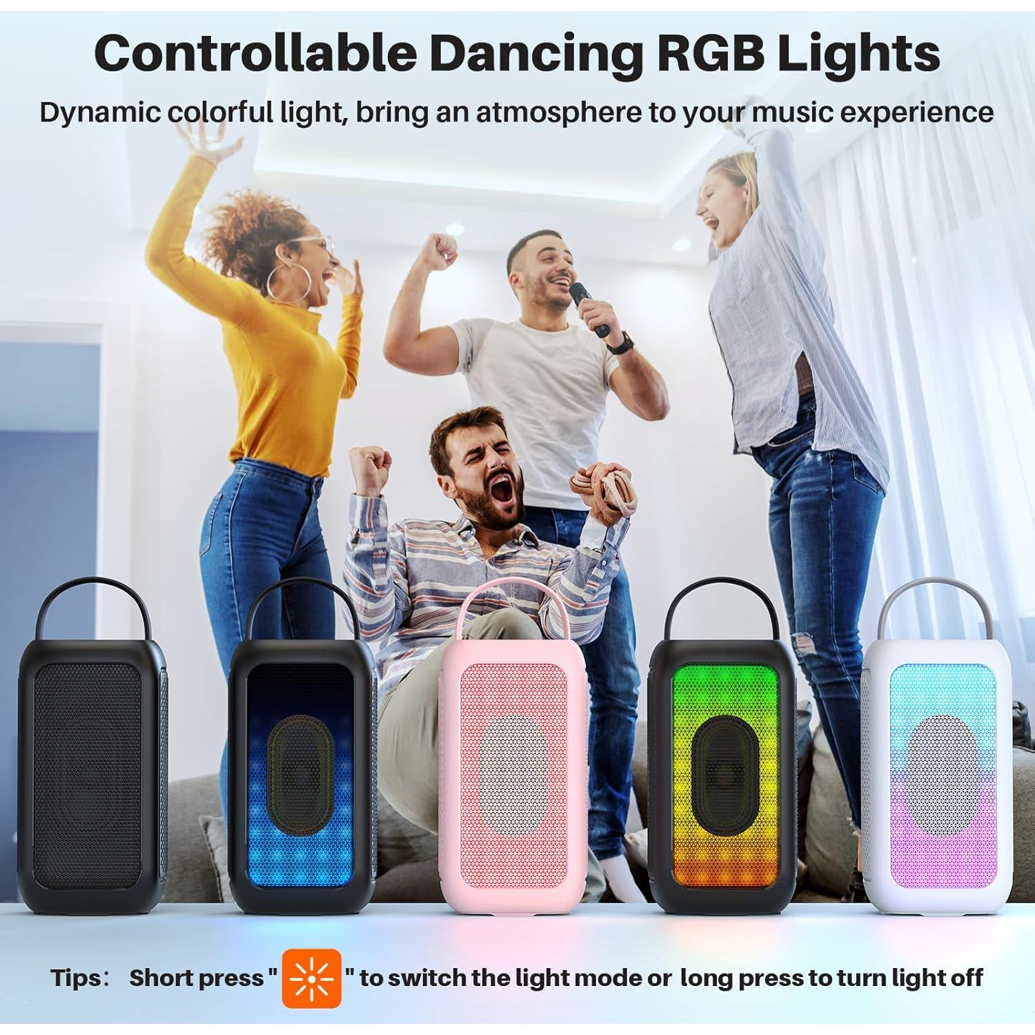 Altavoz Bluetooth Portátil Bobtot 40W con Micrófono Inalámbrico