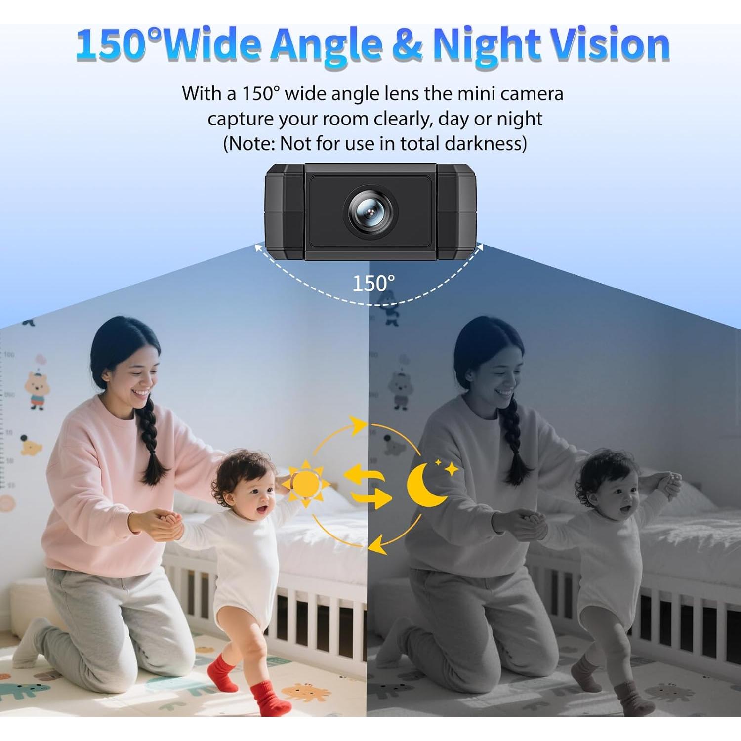 Mini Cámara Inalámbrica WiFi LMQPT S12 con Visión Nocturna