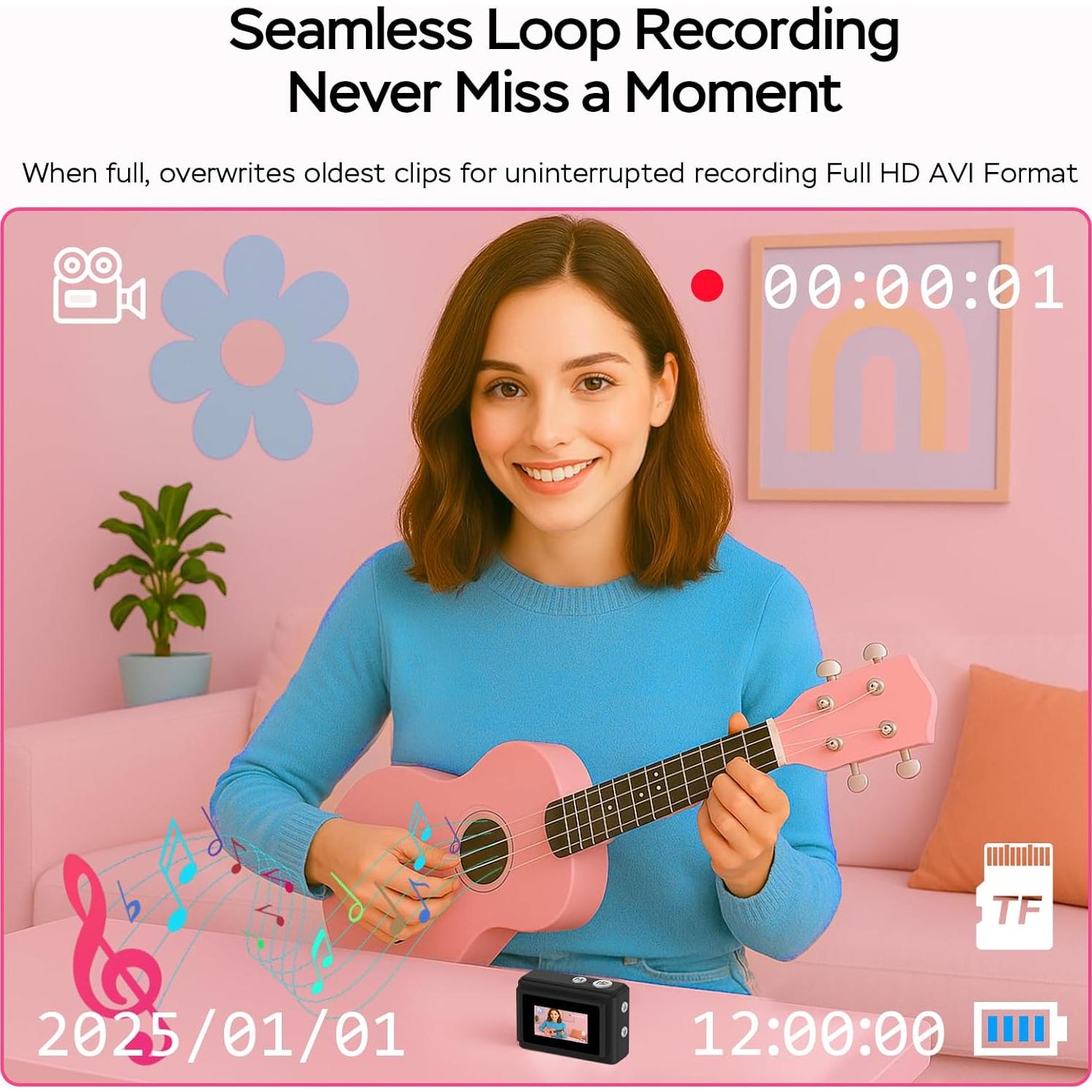 Mini Cámara Digital Dienspeak DC23 1080P con Tarjeta 64GB