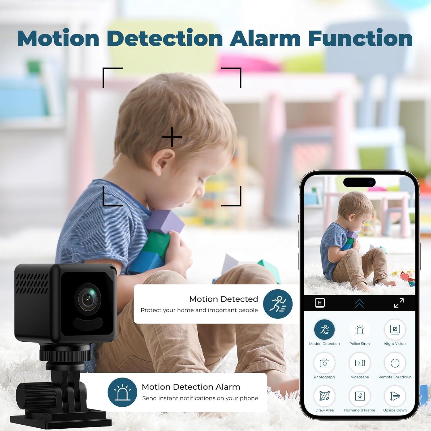 Mini Cámara de Seguridad WiFi 4K RXIMA con Detección de Movimiento