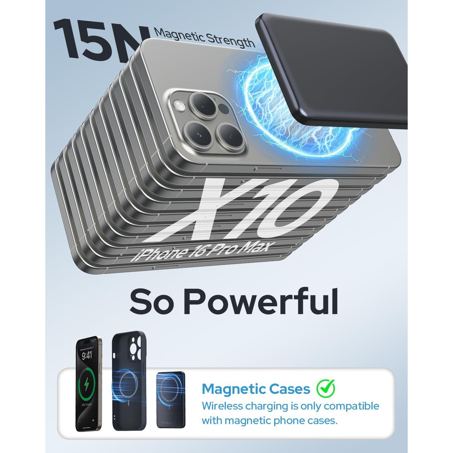 Cargador Portátil MagSafe Anshishengying W5 5000mAh Inalámbrico