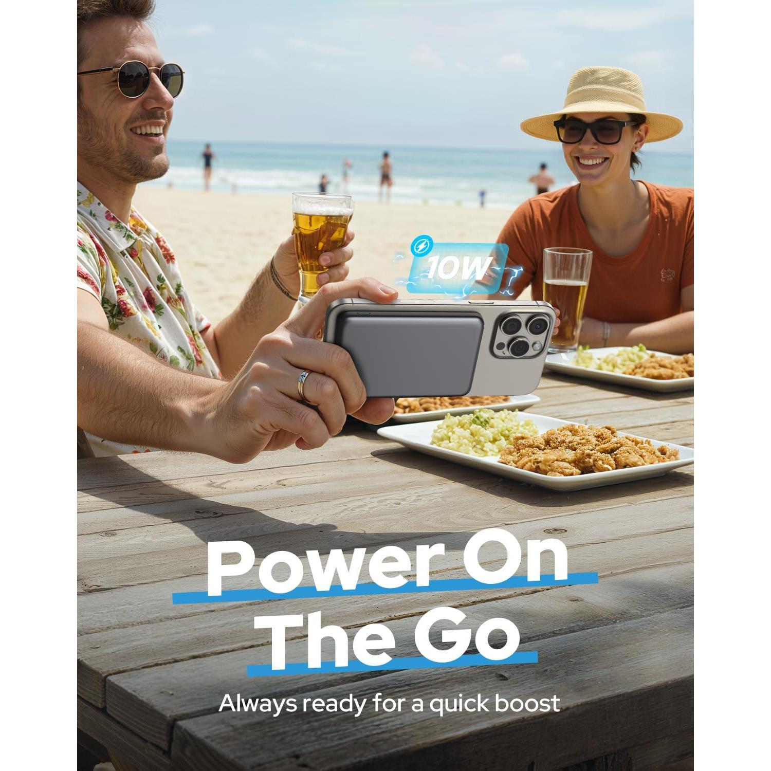 Cargador Portátil MagSafe Anshishengying W5 5000mAh Inalámbrico