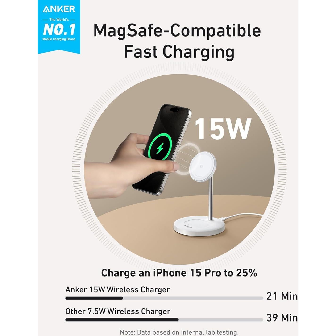 Cargador Portátil Inalámbrico Anker 622 MagGo 5000mAh USB-C