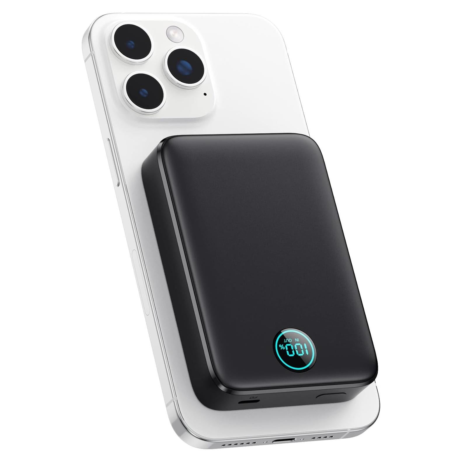 Cargador Portátil Magnético 10800mAh para iPhone con Pantalla LCD