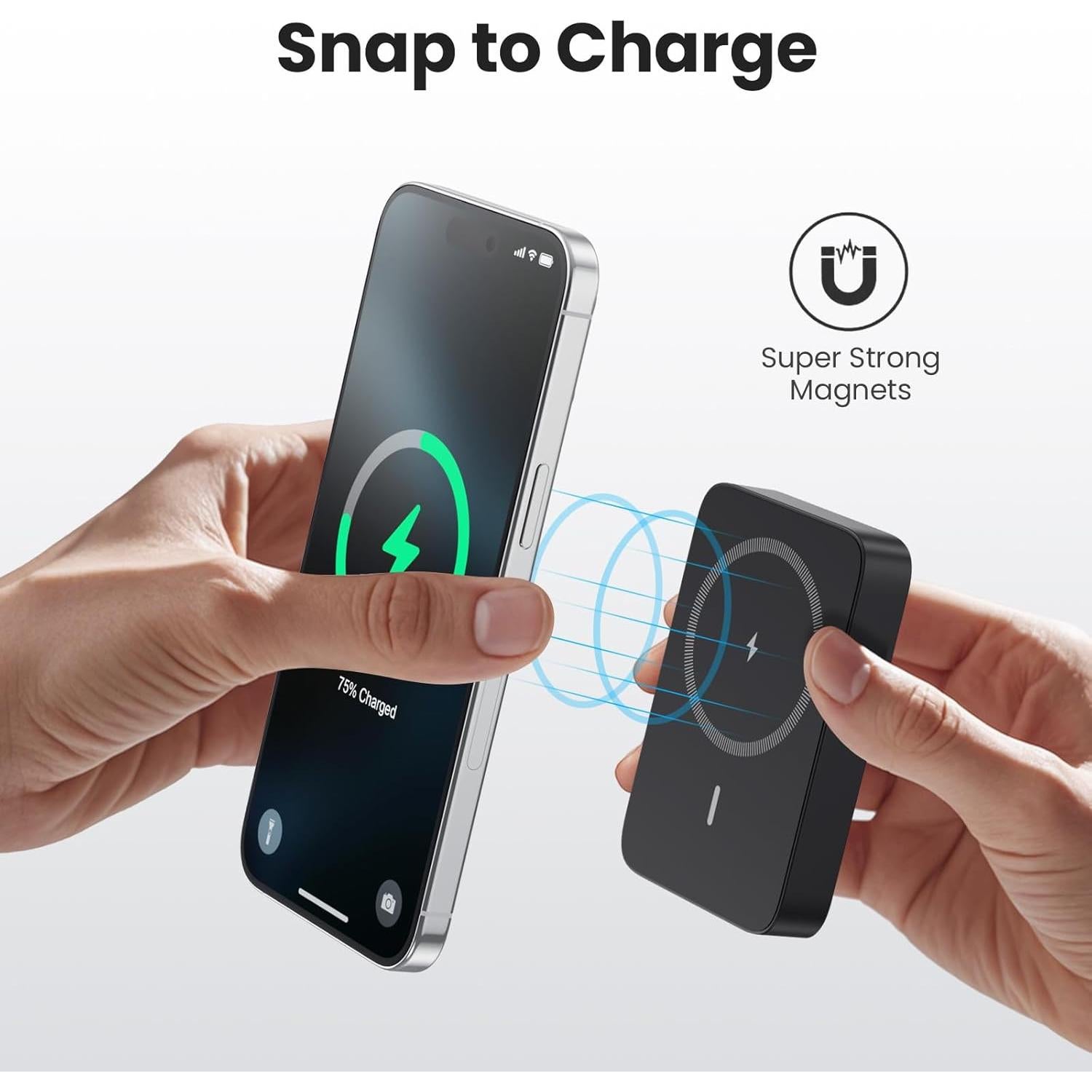 Cargador Portátil Magnético 10800mAh para iPhone con Pantalla LCD