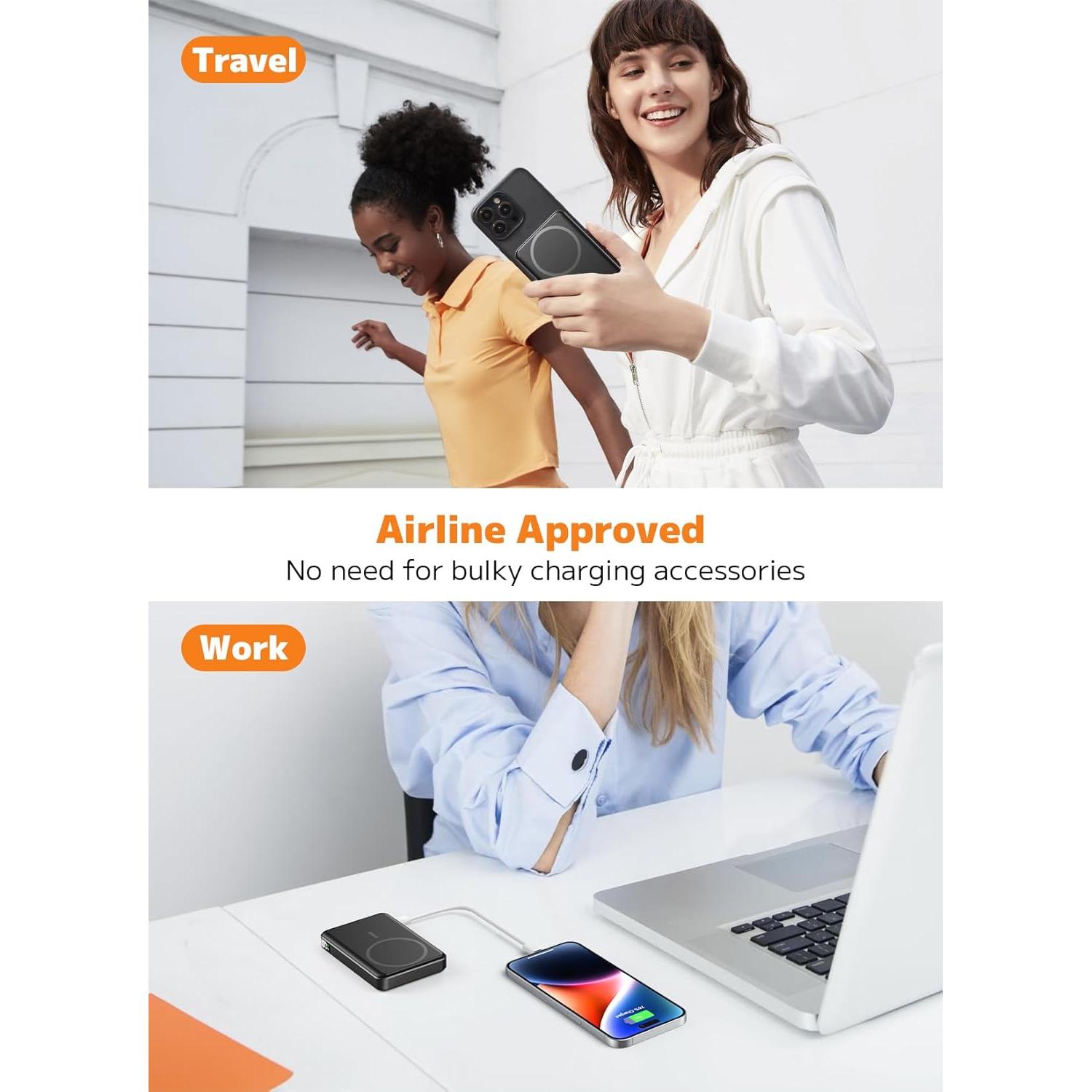 Cargador portátil MagSafe 10000mAh inalámbrico 20W LED