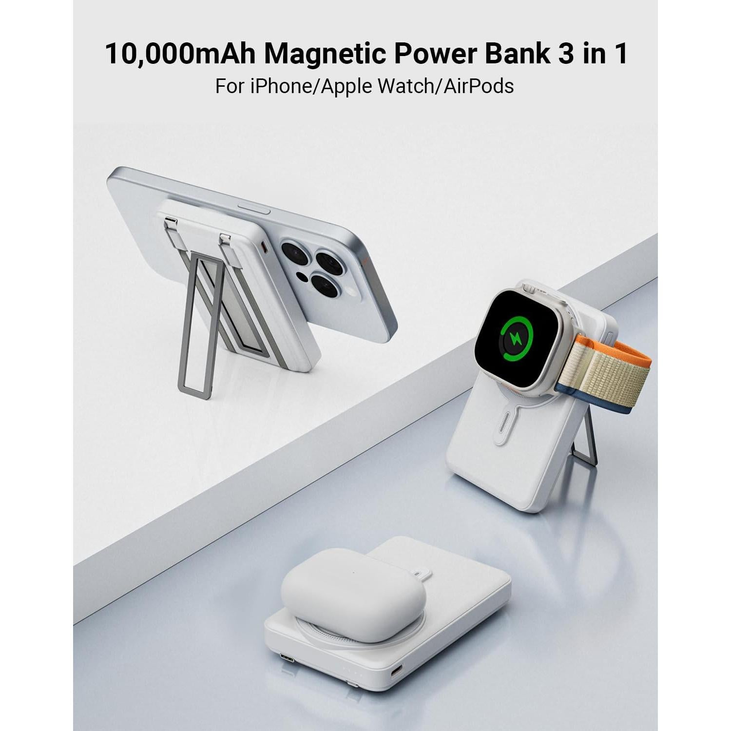 Banco de Poder Magnético 10000mAh eazpower Carga Rápida PD 20W