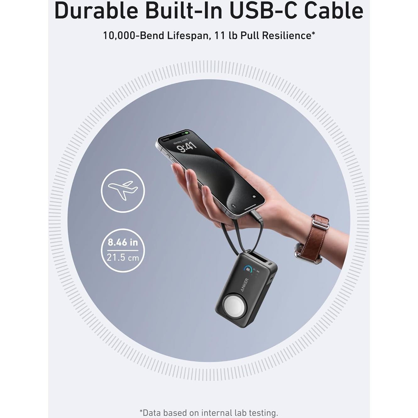 Banco de Energía Anker MagGo 10,000mAh para Apple Watch