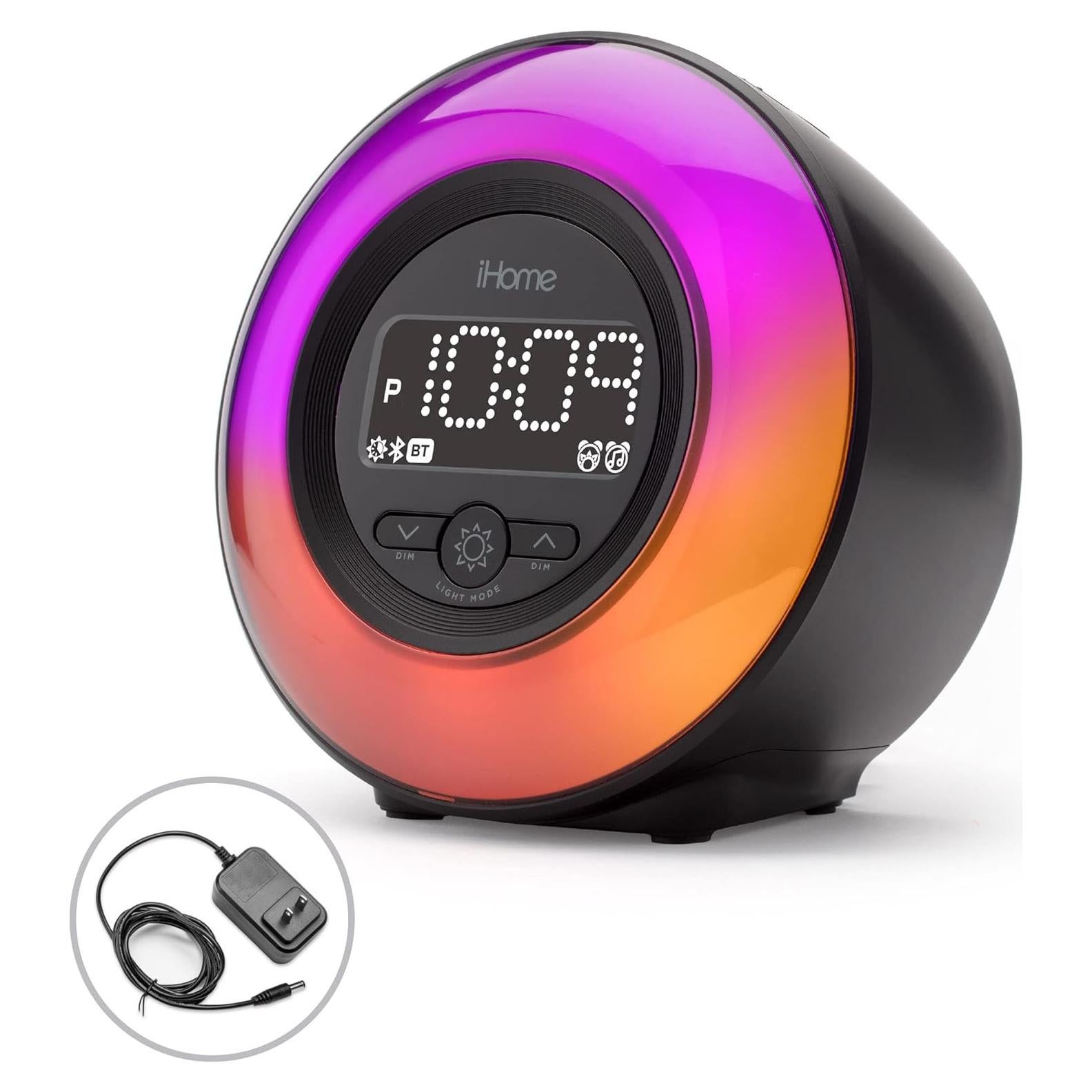 Reloj Despertador Bluetooth iHome PowerClock Glow con Cargador USB