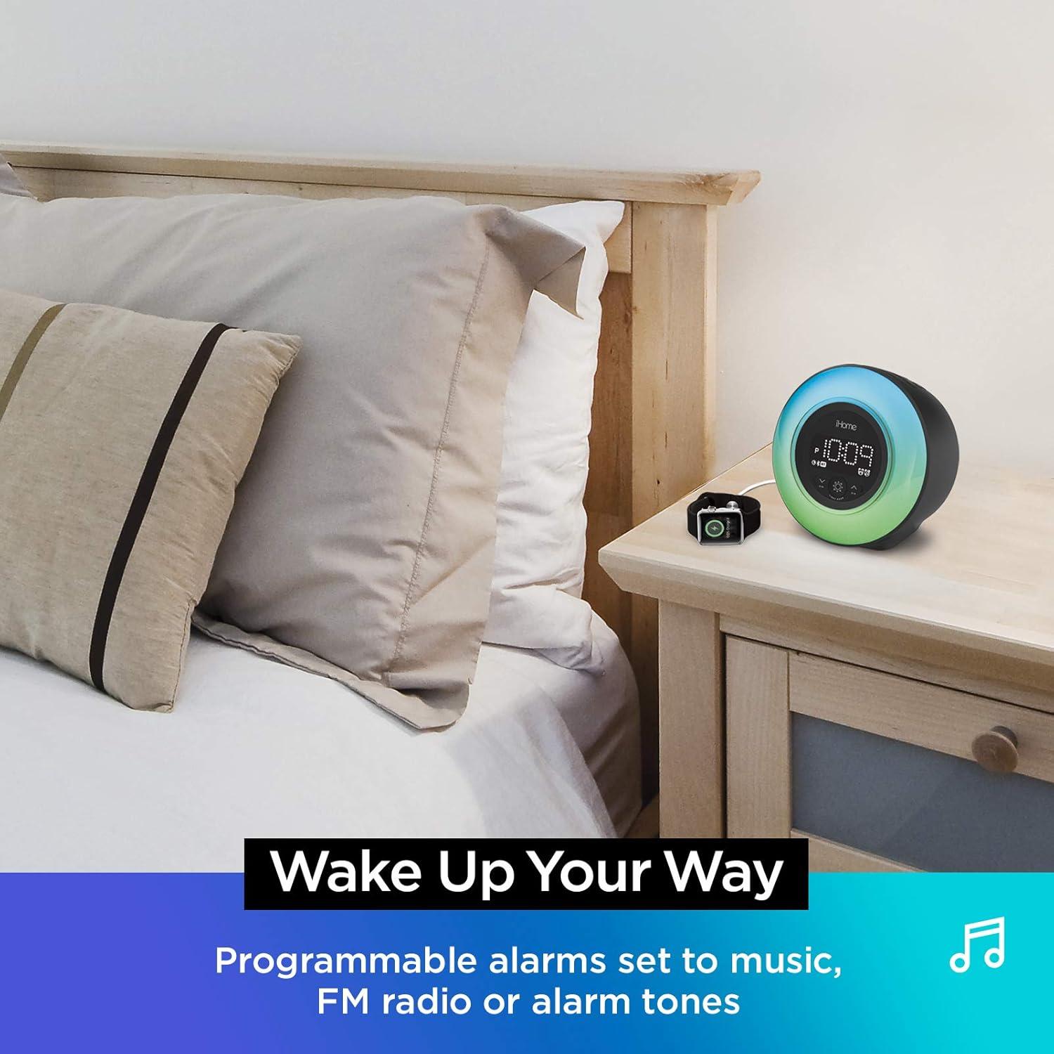 Reloj Despertador Bluetooth iHome PowerClock Glow con Cargador USB